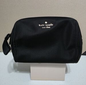 kate spade Black Nylon Logo Cosmetic Pouch